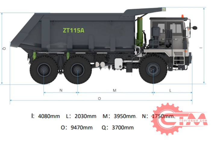 Карьерный самосвал ZOOMLION ZT115A(AT). Фото 3
