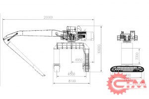 Гидравлический гусеничный грейферный экскаватор (перегружатель) BADA WYS100. Фото 3