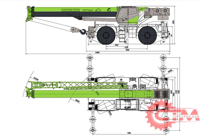 Самоходный кран ZOOMLION ZRT850. Фото 3