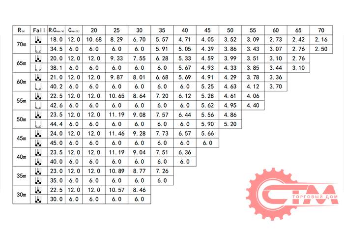 Башенный кран Dahan QTZ250(H7025A-12D). Фото 2