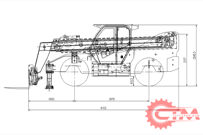 Телескопический погрузчик Yugong HNT5017. Фото 2
