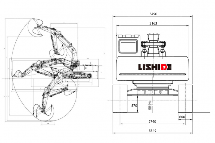 Гусеничный экскаватор LISHIDE SC520.9. Фото 2