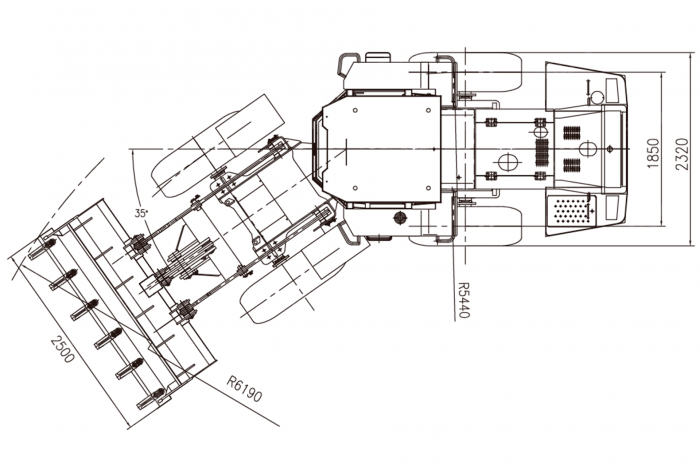 Фронтальный погрузчик TOTA(OOK) XZ636-V рычаги. Фото 8