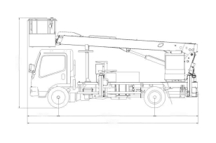Автовышка AICHI на шасси ISUZU 4Х2 дв 96kw высота подъёма 18,2м. Фото 1