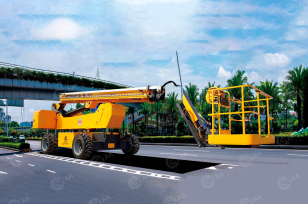 Коленчатый самоходный подъемник Jiubang	высота подъема 23м электрический. Фото 1