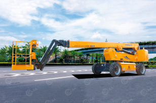 Коленчатый самоходный подъемник Jiubang	высота подъема 28м электрический. Фото 1