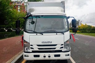 Фургон шторный на шасси ISUZU 4x2 дв 139kw гп 7т фургон 6000х2450х2300(алюминиевый борт) с гидробортом. Фото 1