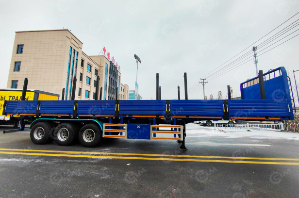 Полуприцеп бортовой LUXUDA LZC9408 3 оси FUWA 13т, гп 50 тонн, 13600*2550*3990 (пневмоподвеска, коники, фитинги). Фото 3