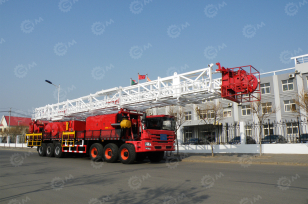 Буровая установка Dongfang ZJ40 на шасси. Фото 1