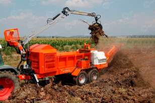 Измельчитель веток прицепной GANDINI 91MTS с кму, производительность 14-20т/ч. Фото 2