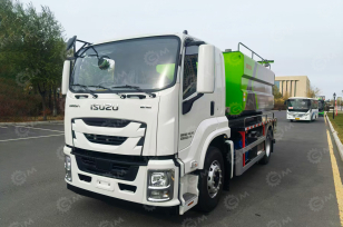 Илосос с размывом (каналопромывочная машина) на шасси ISUZU 4x2 дв. 177kw бочка для сточных вод 10м³, чистой воды 3м³ насос SK-20 ПДУ насос высокого давления Posen SXV255 (1200мм) шланг SAE 100R2AT (1. Фото 1