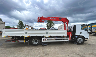 Бортовой грузовик ISUZU 4x2 дв 139kw гп 6 тонн c кму UNIC URV505 гп 5т, 5 секций, стрела 13,14м кузов 6000х2450х600мм бриль гп 4т. Фото 7