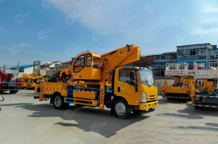 Автовышка цепная Qingling GKS36 на шасси ISUZU 4Х2 дв 139kw высота подъёма 36м гп корзины 400кг. Фото 1