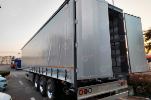 Полуприцеп шторка LUXUDA 3 оси FUWA, пневмоподвеска, 40 тонн, ленивая передняя ось ССУ 1350, 16000*2550*3980. Фото 1