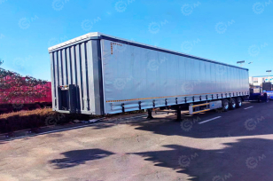 Полуприцеп шторка LUXUDA 3 оси FUWA, пневмоподвеска, 40 тонн, ленивая передняя ось ССУ 1350, 16000*2550*3980. Фото 2