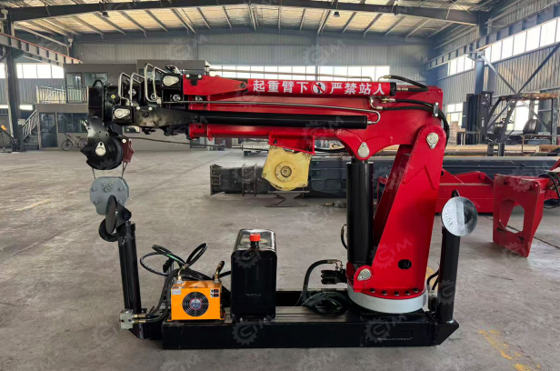 Мини-кран манипулятор гп 3т, стрела 6,8м, пульт ДУ. Фото 2