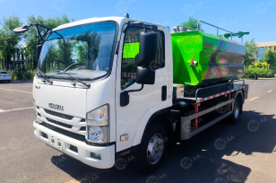 Илосос с размывом (каналопромывочная машина) на шасси ISUZU 4x4 дв 139kw бочка для сточных вод 5 м³ чистой воды 3 м³ насос SK-15, подогрев бочек, предпусковой подогреватель двигателя Webasto, подогрев. Фото 1