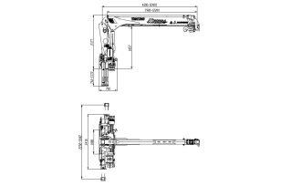 Бортовой грузовик ISUZU 4x2 дв 139kw гп 6 тонн c кму XCMG SQS125K гп 5т 4 секции стрела 12,2 кузов 5000х2400х550mm колёса 8.25R20 с корзиной. Фото 5