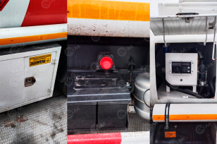 Бензовоз на шасси ISUZU 4х2 дв 96Kw бочка 3м3 с системой заправки шланг пистолет. Фото 6