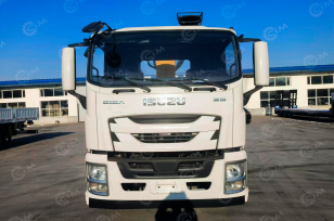 Бортовой грузовик ISUZU 4x2 дв 151kw гп 10 тонн c кму UNIC URV806 гп 8 тонн 6 секций 19м кузов 6500х2450х550 корзина. Фото 2