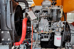 Бетононасос MINLE HBTS40-13-85 дизельный, труба 100м, с колёсами для ж/д колеи. Фото 2