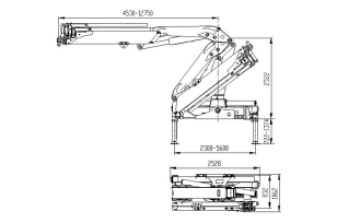 Кран манипулятор (без шасси) XCMG GSQZ200.4 гп 10т стрела 12,75м задние аутригеры, верхнее управление, ПДУ. Фото 1