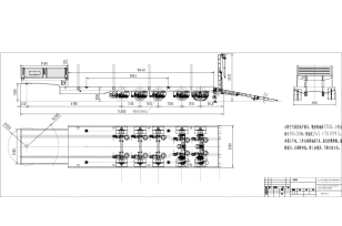Полуприцеп-трал AMUR 5 осей 14500*3000*3370 гп 60 тонн ССУ 1350 коники, фитинги, гидравлический трап. Фото 1