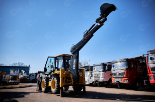 Экскаватор-погрузчик YUGONG 488CX дв YUCHAI, мосты и КП carraro, печка под сиденье, телескопическая стрела,SRS, быстросъем, ковш 6в1. Фото 9