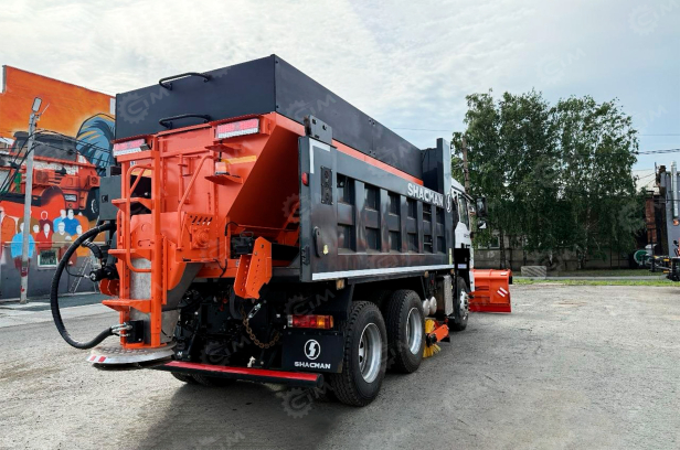 Комбинированная дорожная машина на шасси SHACMAN 6х4 дв 270 л.с. бункер 8м3. Фото 6