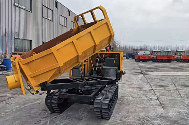 Гусеничный самосвал Liutian гп 10т c кабиной, поворотной грузовой платформой. Фото 2