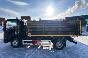 Самосвал ISUZU 4x2 дв 139kw гп 6 тонн кузов 3820х2100х1000 черный, никелированный бампер. Фото 3