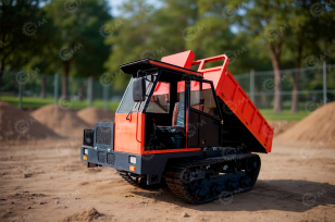 Гусеничный самосвал Liutian гп 10т c кабиной, поворотной грузовой платформой. Фото 1