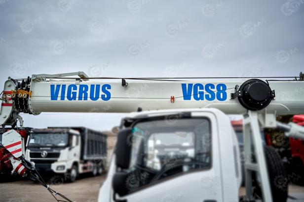 Крановая установка (без шасси) VIGRUS VGS8 гп 8т 5 секций стрела 26м, корзина, с буром 3м диаметр 350мм. Фото 2