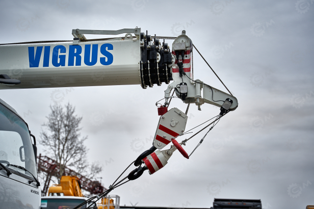 Крановая установка (без шасси) VIGRUS VGS8 гп 8т 5 секций стрела 26м, корзина, с буром 3м диаметр 350мм. Фото 4