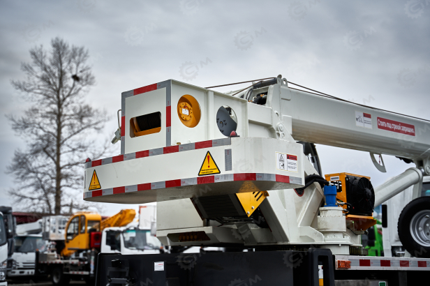 Крановая установка (без шасси) VIGRUS VGS8 гп 8т 5 секций стрела 26м, корзина, с буром 3м диаметр 350мм. Фото 7