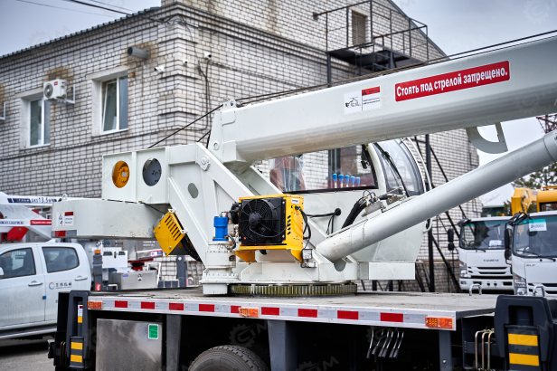 Крановая установка (без шасси) VIGRUS VGS8 гп 8т 5 секций стрела 26м, корзина, с буром 3м диаметр 350мм. Фото 8