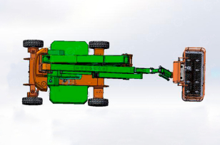 Коленчатый самоходный подъемник Mingpai	высота платформы 22м электрический. Фото 3