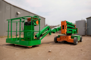 Коленчатый самоходный подъемник Mingpai	высота платформы 22м электрический. Фото 1