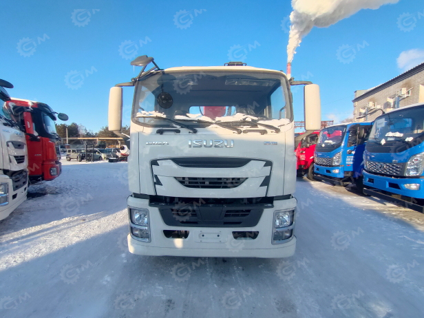 Бортовой грузовик ISUZU 4x2 дв 151kw гп 10 тонн c кму UNIC URV806 гп 8 тонн 6 секций 19м кузов 7500х2450х550 корзина. Фото 12