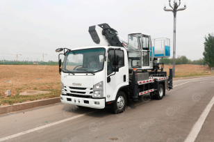 Автовышка WANBANG GKS24 на шасси ISUZU 4Х2 дв 96Kw высота подъёма 24м гп 400кг. Фото 2