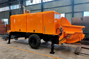 Бетононасос MINLE HBTS60-13-130R, дизельный, пульт ДУ, труба 100м. Фото 1