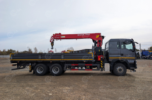 Бортовой грузовик HOWO 6x4 дв 400лс кму КМУ SUNHUNK S1606 (7.1тонн) 6 секций, с приборами безопасности, навес для оператора. Фото 5