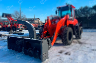 Снегоуборочный шнеко-ротор на фронтальный погрузчик Yugong ZL20. Фото 1