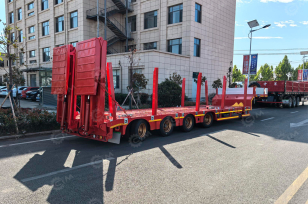 Полуприцеп трал раздвижной LUXUDA 4 оси гп 60тонн,ССУ 1380, пневмоподвеска, длина 14+6*2,55м, с расширителями, 2 передние оси подъемные, задние поворотные. Фото 1