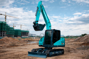 Экскаватор гусеничный SUNWARD SWE105F резиновые гусеницы. Фото 1