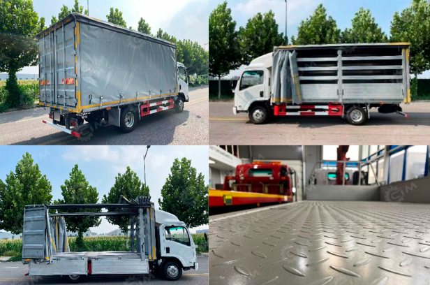 Фургон шторный на шасси ISUZU 4x2 дв 151kw кабина Elf фургон 7400х2500х2600. Фото 2