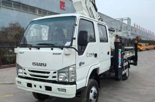 Автовышка VIGRUS GKS18 на шасси ISUZU 4Х4 дв 96kw сдвоенная кабина высота подъёма 18м c кабиной оператора. Фото 1
