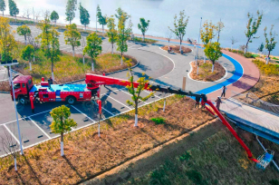 Автовышка WANBANG на шасси ISUZU 4Х2 мостовая дв 139kw высота подъёма 28м глубина погружения 6м. Фото 3