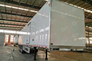 Полуприцеп изотермический LUXUDA 3 оси, объем кузова 95м3 гп 40т, ССУ 1150мм 14000х2600х3980. Фото 2