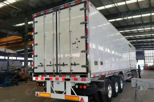 Полуприцеп изотермический LUXUDA 3 оси, объем кузова 95м3 гп 40т, ССУ 1150мм 14000х2600х3980. Фото 3